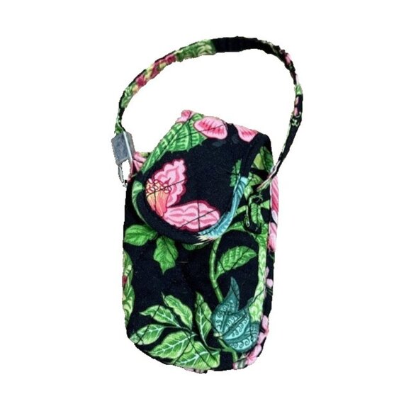 Vera Bradley Vintage Cell Phone Case Black Green Pink Retired Flowers Botanica - Picture 1 of 5